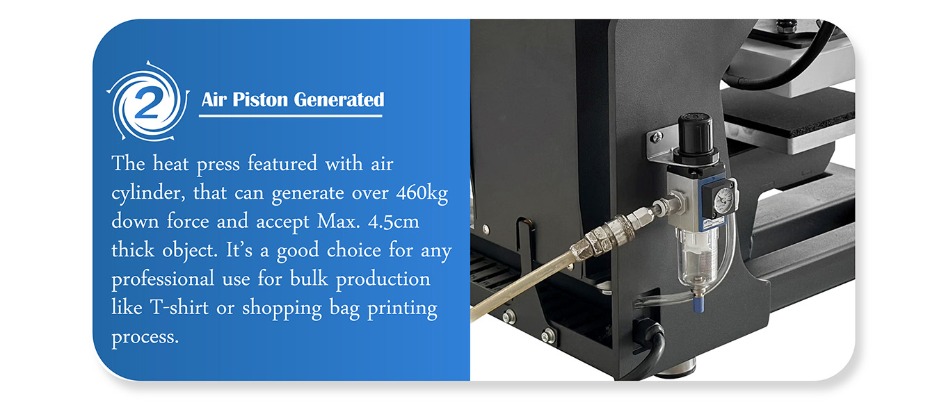 Dual Station Pneumatic Label Heat Press Machine