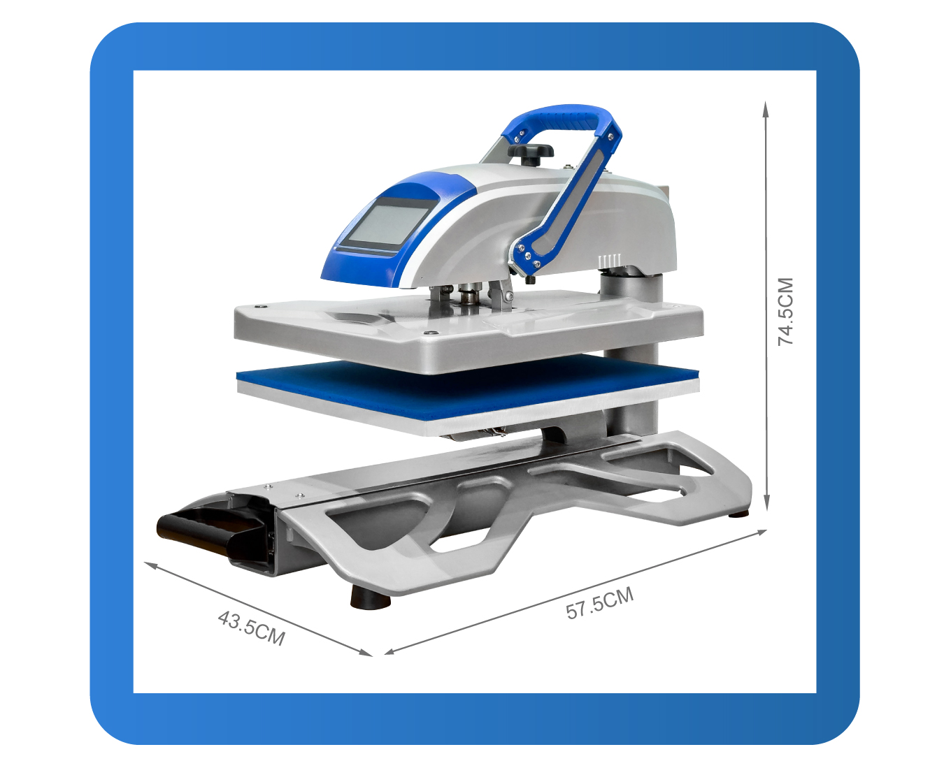 heat press with slide out drawer
