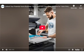 Unlock Your Potential Home Business: 16x20 Semi-auto Heat Press Machine for T-shirt Printing