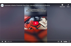 Automatic 6-Station Pneumatic Heat Press: Ultimate Performance & Efficiency