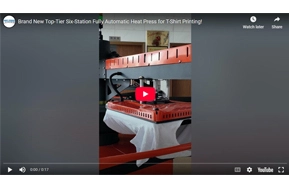 Brand New Top-Tier Six-Station Fully Automatic Heat Press for T-Shirt Printing!